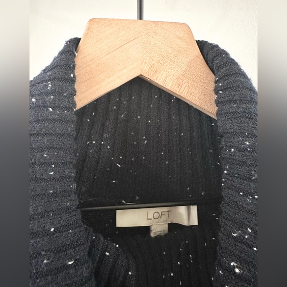 Loft Dolman Sleeve Navy Speckled Tunic Sweater Size XS - Picture 3 of 6